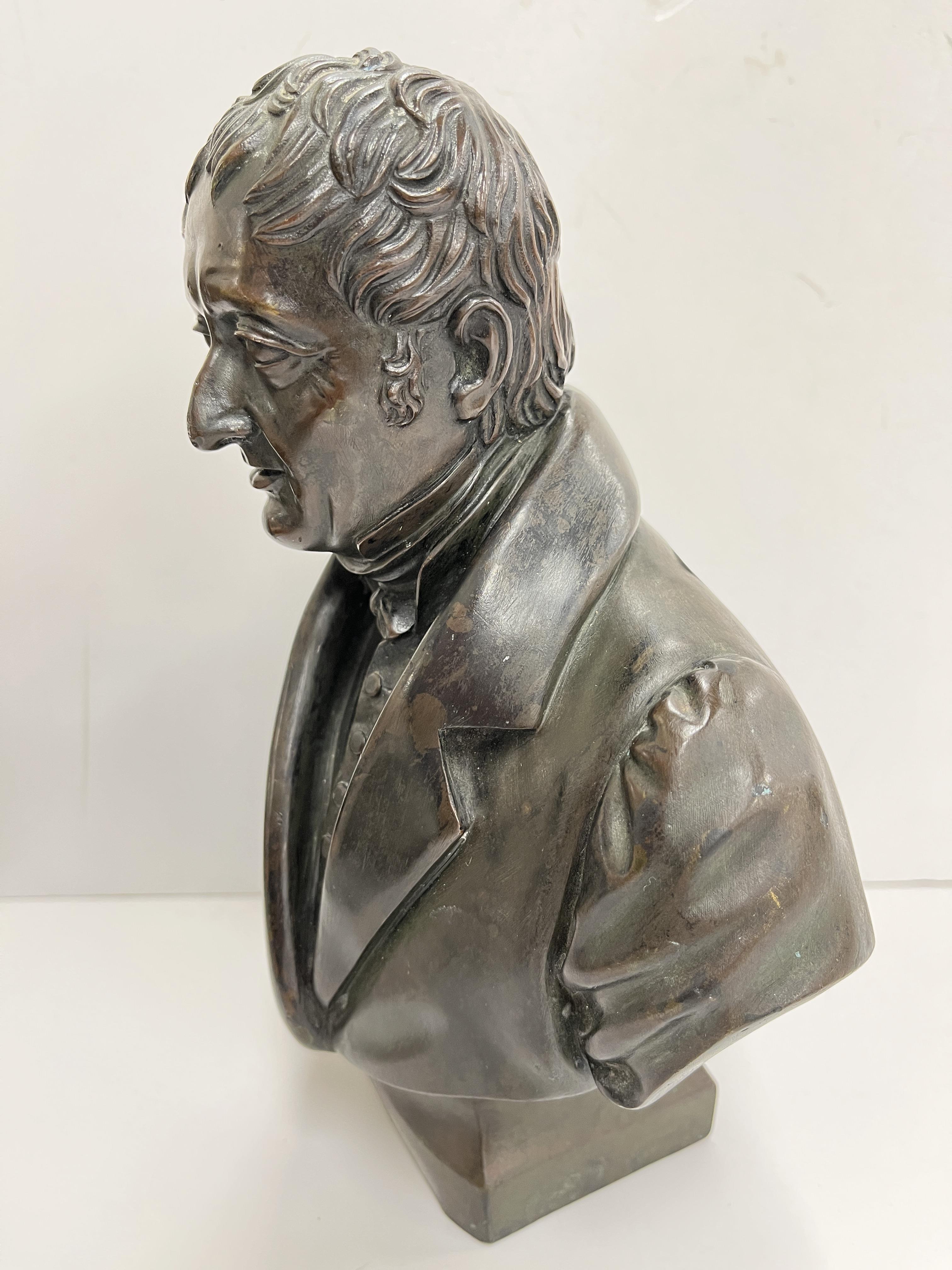 A 19th Century bronze bust of Wellington, 21. - Image 2 of 2