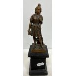AFTER PIERRE-JEAN DAVID D'ANGERS (1788-1856) "La Liberté Marianne" a bronze figure of a maiden