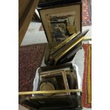 A collection of assorted prints, engravings, watercolours, frames, etc,