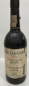 One bottle Graham's Vintage Port 1975