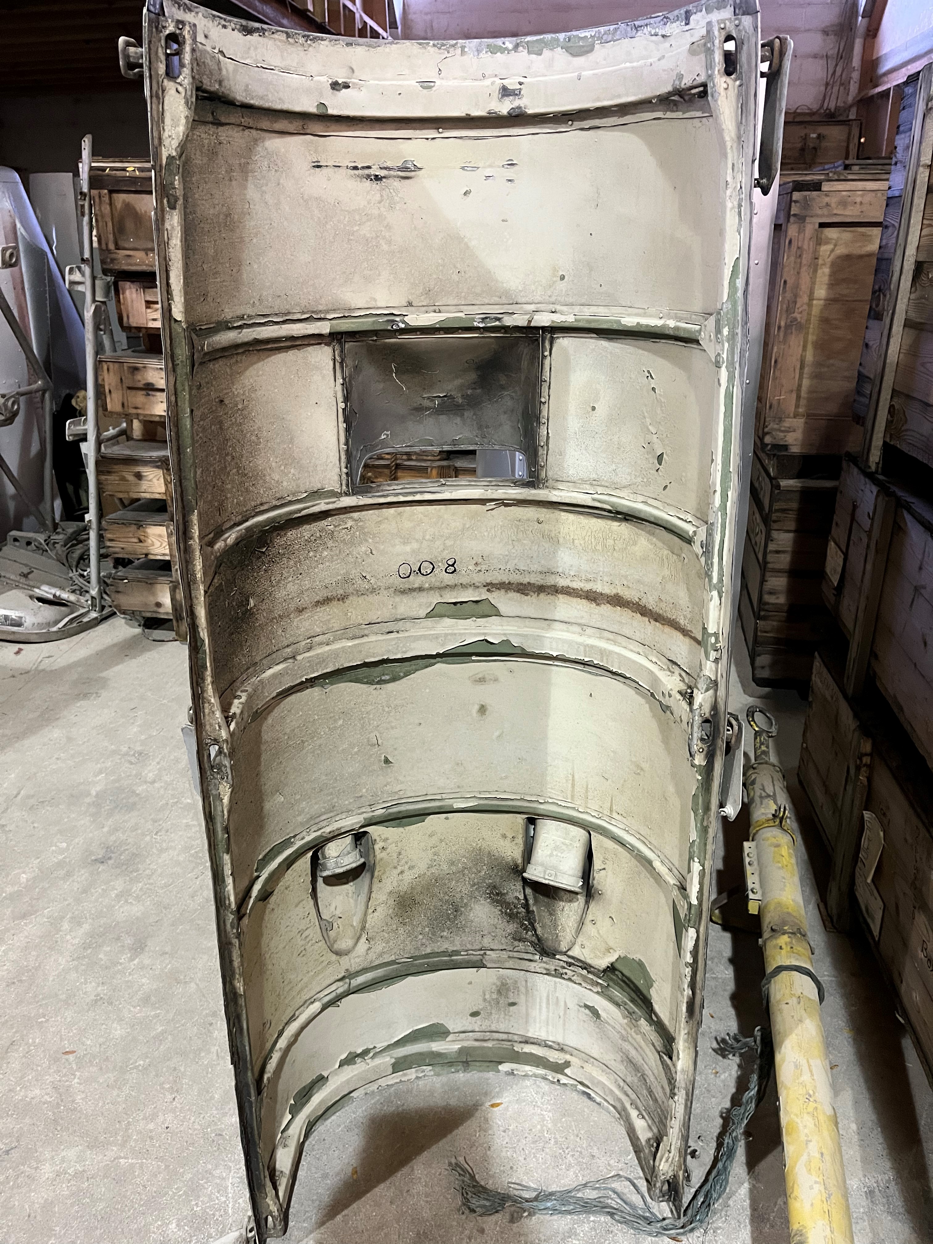 Two painted aluminium engine covers, believed to be De Havilland Devons, - Bild 2 aus 3