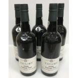 Five bottles Taylor's Vintage Port 1980