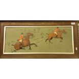 A collection of four CECIL ALDIN prints to include "Follow my leader", 26 cm x 71 cm, "Mother Hen",