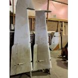 A De Havilland tail fin elevator, white painted, approx 290 cm long, no label,