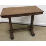 A circa 1900 oak refectory style centre table in the Arts and Crafts taste,