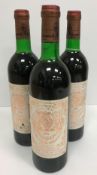 Three bottles Chateau Longueville Haut Baron de Pichon-Longueville Bordeaux 1979