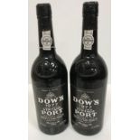 Two bottles Dows Vintage Port Silver Jubilee 1977