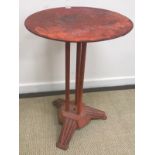 An Art Deco painted iron occasional table,