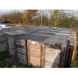 Five aeronautical wooden crates,