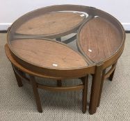 A Nathan teak nest of tables,