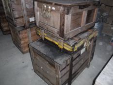 Three aeronautical wooden crates,