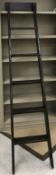 A modern elm six tier set of library steps (ex Cranfields Wellington New Zealand - retailers),