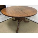 A Victorian oak breakfast table,