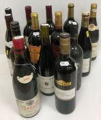 A collection of fourteen various red wines including Volnay Clos des Chênes 2001,