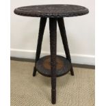 A Burmese carved teak occasional table,