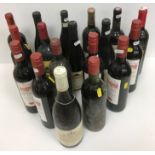 Eighteen bottles various red wines including one bottle Clos Saint Michel Chateauneuf du Pape 2006,