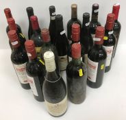 Eighteen bottles various red wines including one bottle Clos Saint Michel Chateauneuf du Pape 2006,