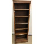 An Edwardian mahogany and fan marquetry inlaid revolving bookcase, 49.5 cm wide x 49.