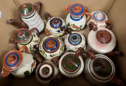 Six boxes various Torquay and other motto wares to include jugs, tea wares, bowls, plates, etc,