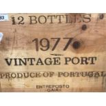 One case (twelve bottles) Dows Vintage Port Silver Jubilee 1977 (owc - top missing)