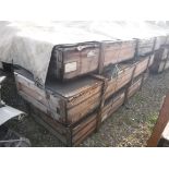 Three aeronautical wooden crates, largest 313 cm x 88.5 cm x 32.