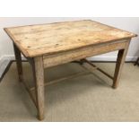A 19th Century pine kitchen table,