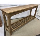 A modern oak side table,
