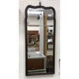 A circa 1900 walnut framed wall mirror in the early 18th Century manner,