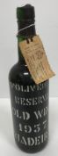 One bottle D'Olivieras Fine and Old Reserve Madeira wine 1957,