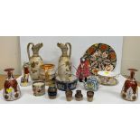 A collection of various china wares to include a Plant Tuscan China "Bathing Belle" figure (No.