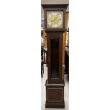 A modern mahogany cased long case clock of small proportions,