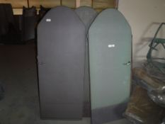 Three De Havilland aeroplane toilet doors, 59 cm wide x 153.