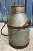 A vintage style milk pail, 51 cm high ex