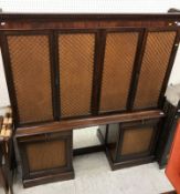 A mahogany side cabinet, the moulded den