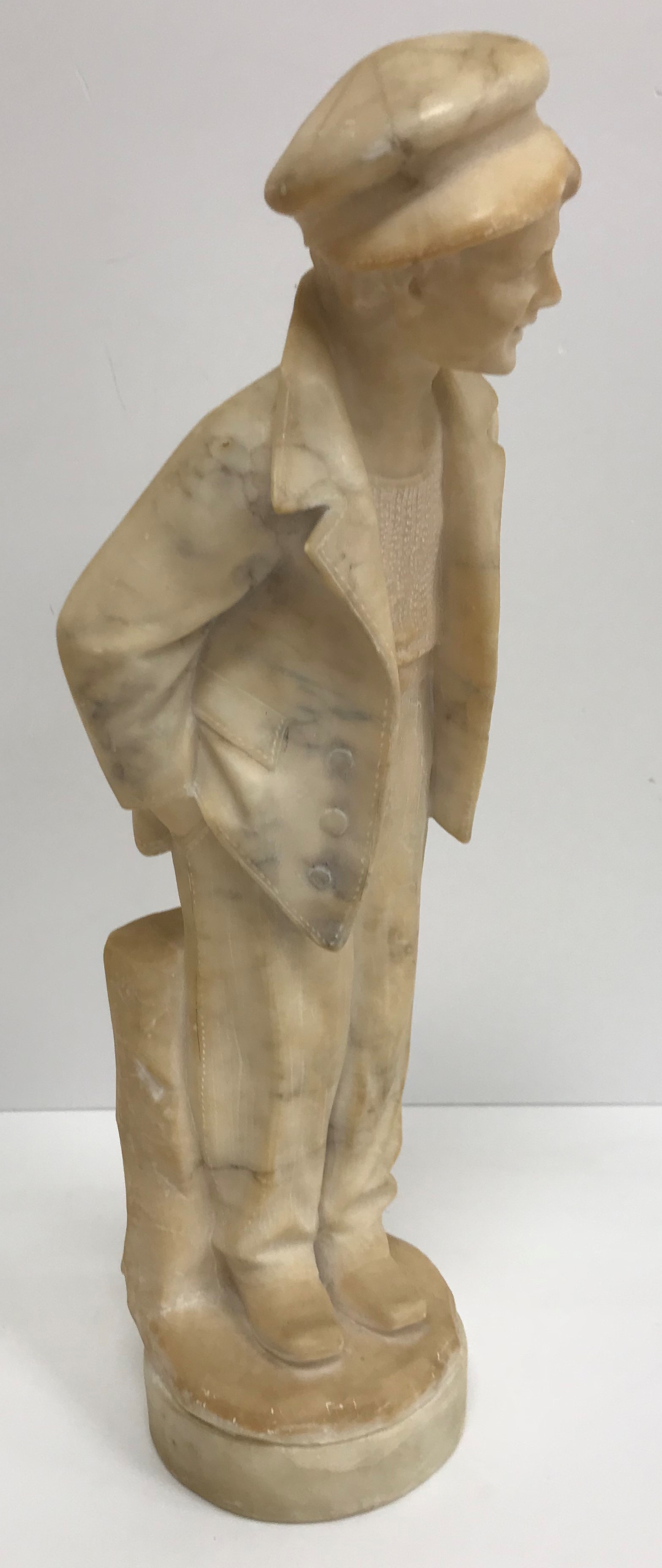 A carved alabaster figure of a young sai - Image 3 of 32