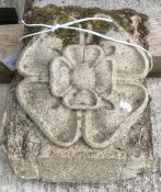 A pair of composite stone corbels with r