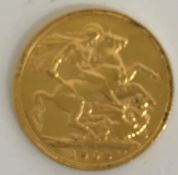 An Edward VII 1908 gold sovereign