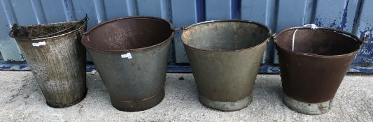 A graduated set of three garden pails in