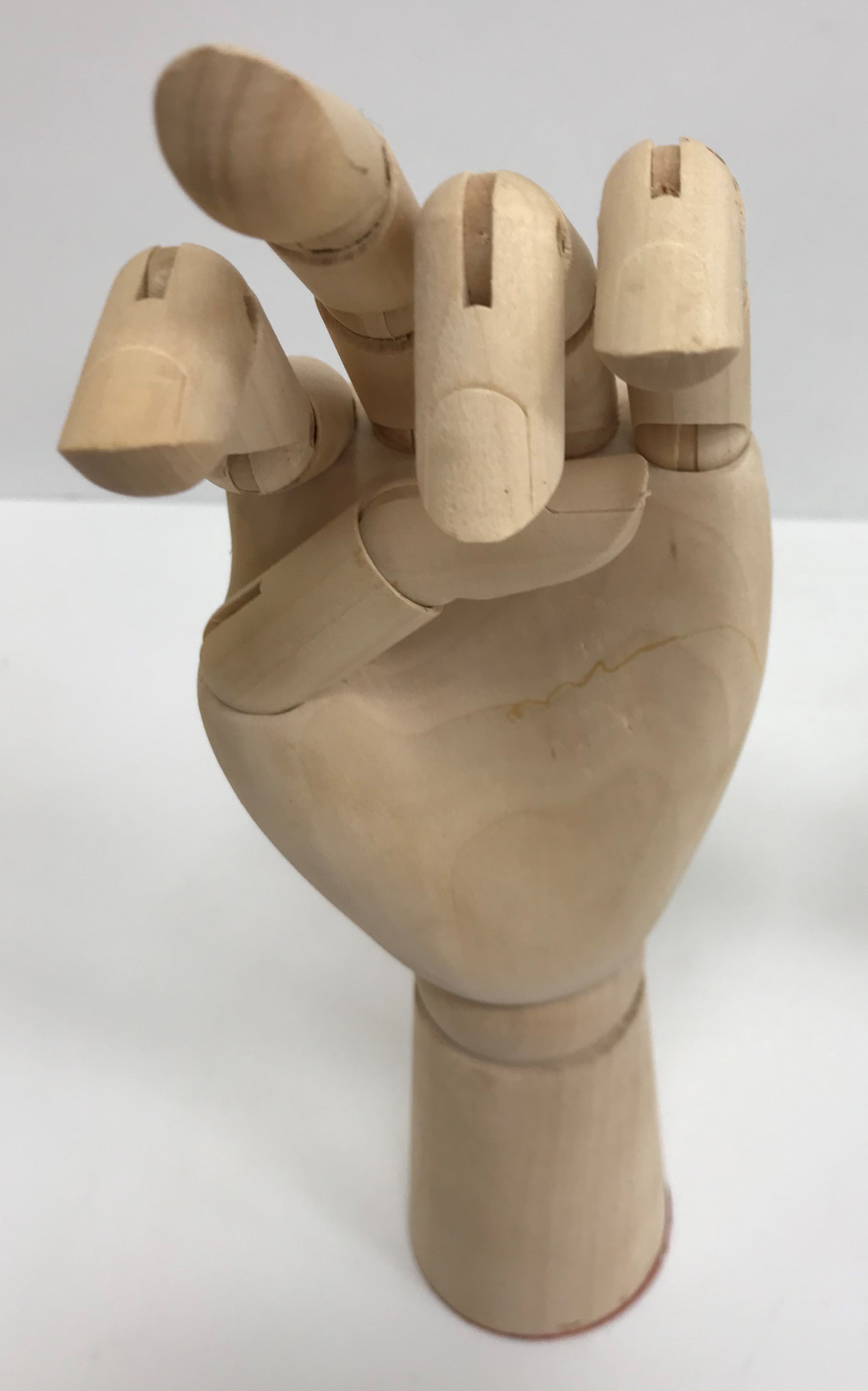 Two wooden artist's model hands, with jo - Image 2 of 3