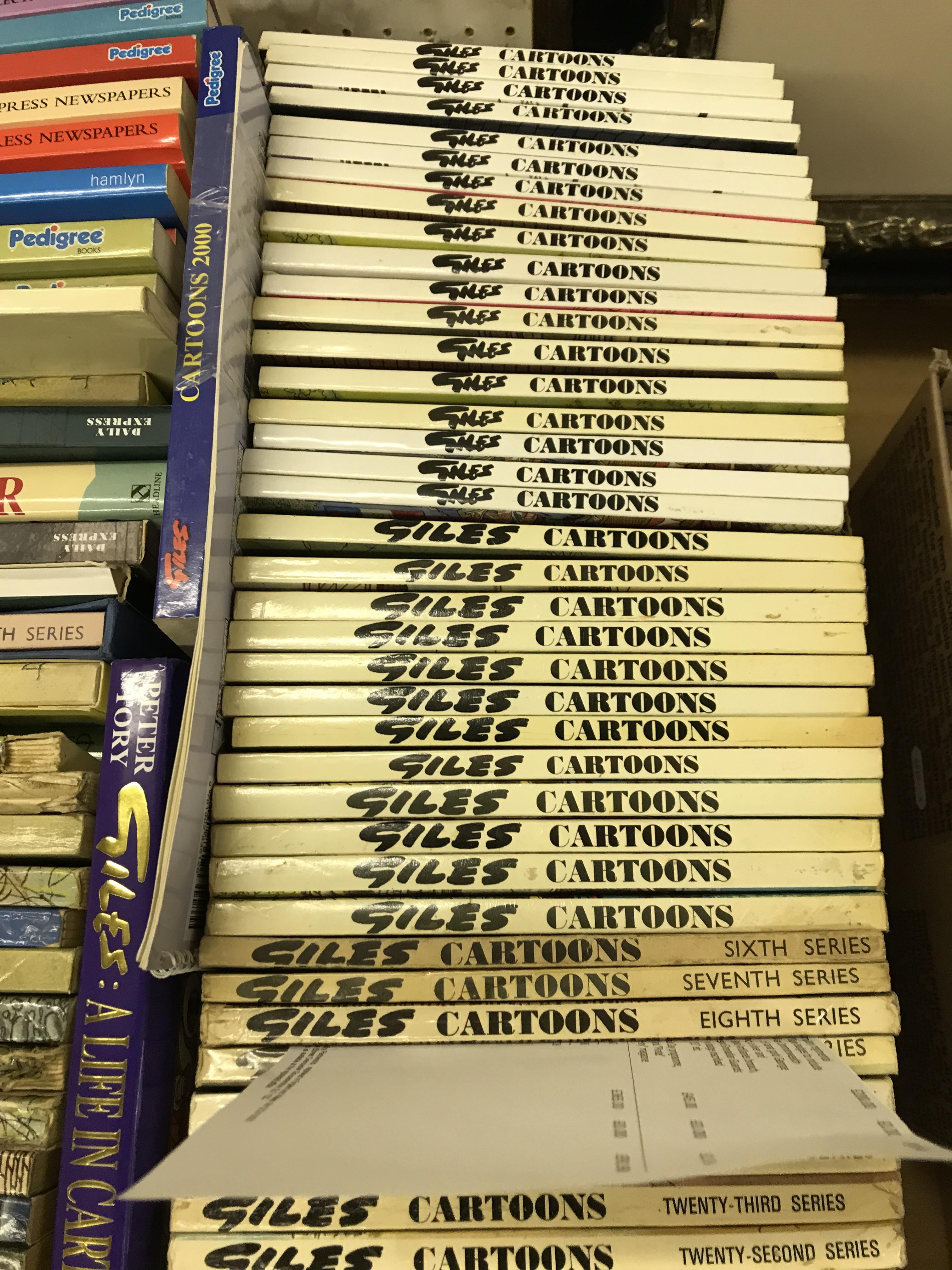 A collection of 81 Giles cartoon annuals
