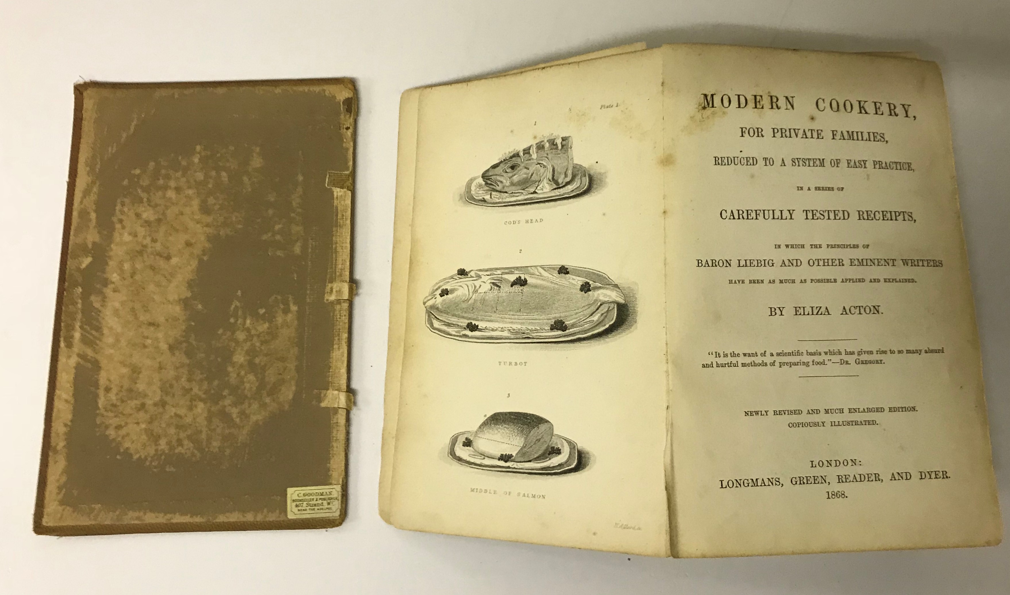 One volume ELIZA ACTION "Modern Cookery for Private Families, Reduced to a System of Easy Practice..