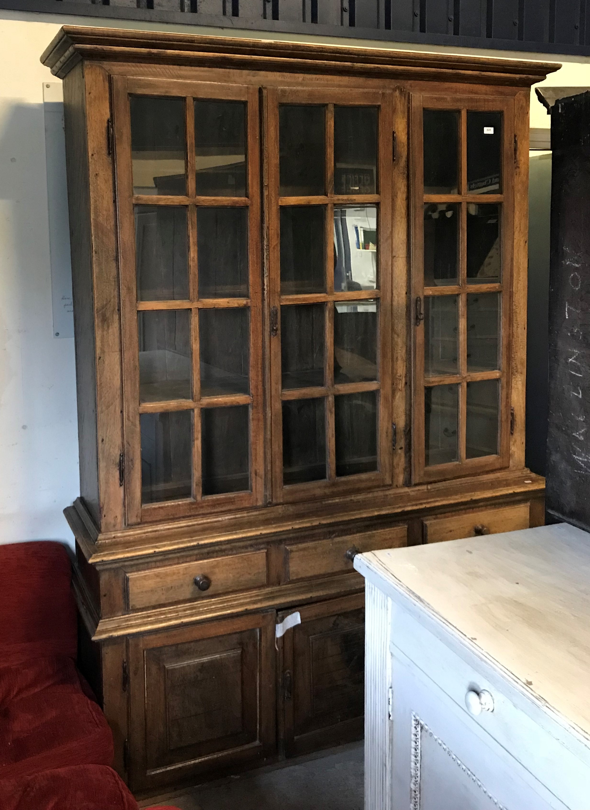 A modern oak dresser in the 18th Century style,