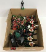 A collection of Britain's painted lead toys and bandsmen,
