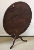 A George III mahogany tea table,