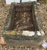 A natural stone rectangular trough of large proportions approx.