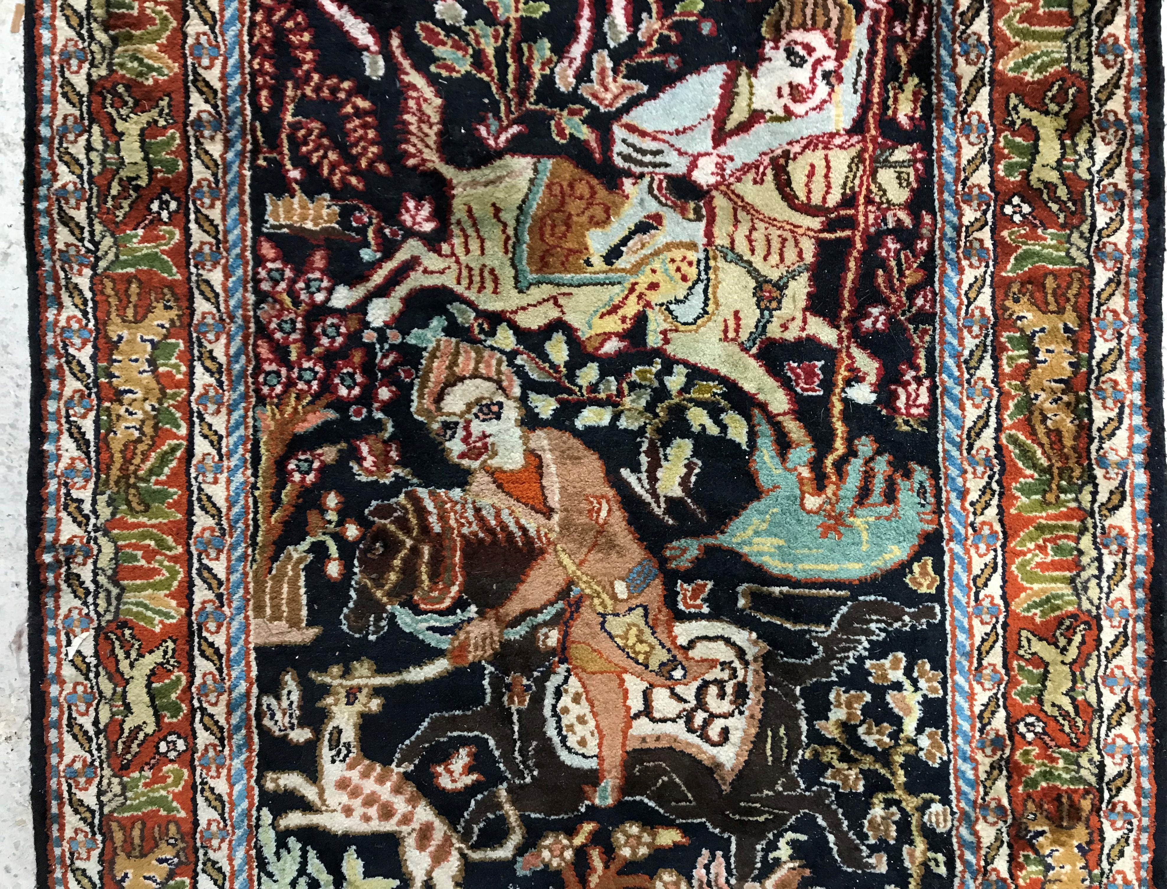 A Persian pictorial rug, - Image 5 of 6