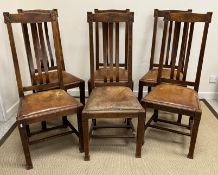 A set of six circa 1900 oak framed Art N