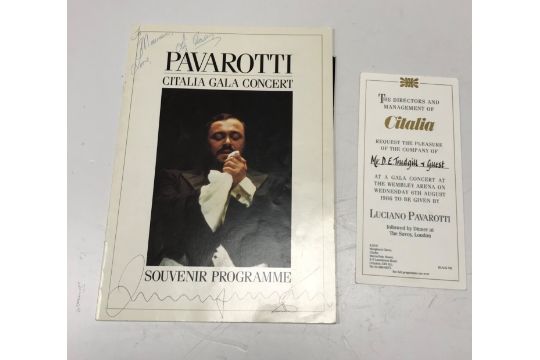 A souvenir programme "Pavarotti Citalia