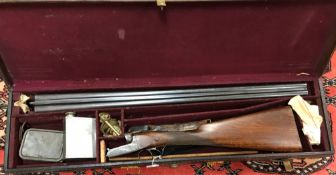 A William J Jeffery & Co twelve bore shotgun, double barrel, side by side, box lock,
