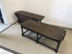 An Ercol elm rectangular coffee table on